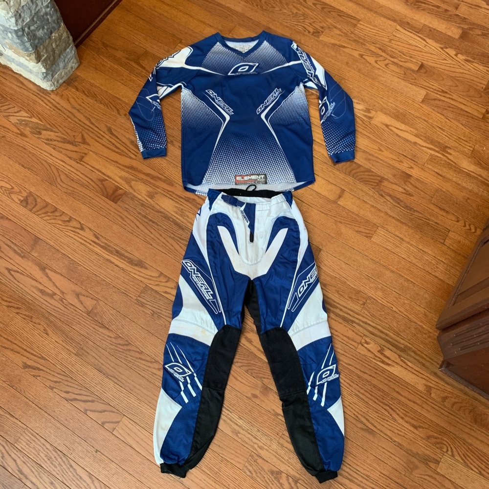 Blue and White Motocross set